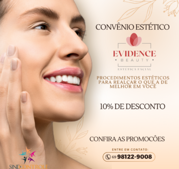 Fechamos uma parceria incrível com a Evidence Beauty, um centro de estética completo com 10% de desconto!
