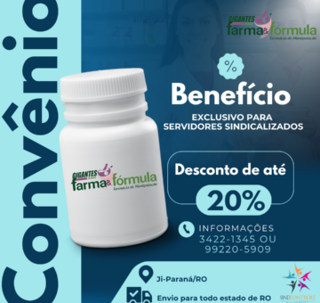 Novo convênio com a Farma & Formula de Ji-Paraná!
